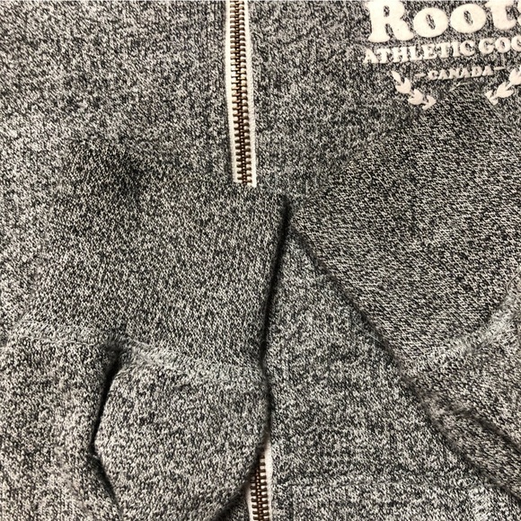 Roots Grey Heather Zip Up Hoodie Size XS - Picture 7 of 12